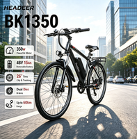 bicicleta electrica header bk1350 bateria 48v15ah motor de 500w velocidad maxima 35 kmh neumaticos de 26 pulgadas autonomia de 60km frenos de disco dobles