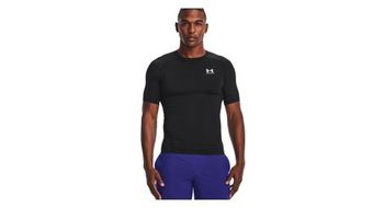 Camiseta de compresion de manga corta under armour heatgear negra