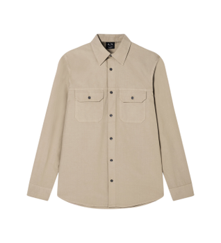 A|X Armani Exchange para hombre. XM002191AF21226U6107 Camisa Regular Fit beige (XL), Casual, Algodón, Manga corta