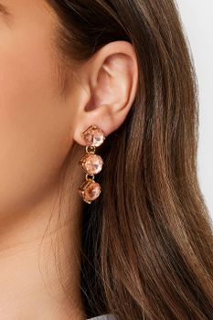 Pendientes De Triple Cristal
