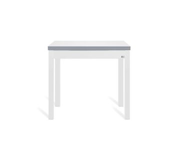 Mesa de cocina extensible libro b-book 80x40 - 80cm blanco y blanco