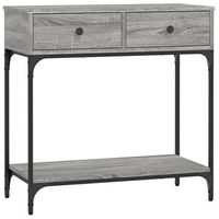 mesa consola madera de ingenieria gris sonoma 75x345x75 cm vidaxl