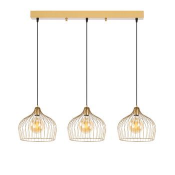 Lámpara De Techo Bek-11376 Oro Brillante Metal 102x30x121 Cm