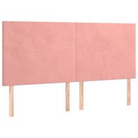 cabeceros 4 udscabecero camapanel de cabecera de terciopelo rosa 80x5x7888 cm
