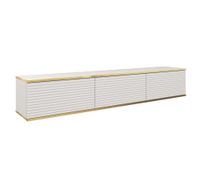 mueble para tv efecto madera blanco y crema
