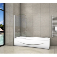 mampara de banera 1 hoja giratoria perfil gris mate 70x140cm aica