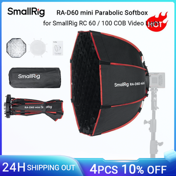 SmallRig-mini Softbox parabólico de RA-D60, con rejilla de panal, para luz de vídeo RC 60 / 100 COB, para lámpara Flash de estudio fotográfico-4682