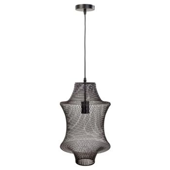 Lámpara de techo de metal negro 29x29x40/120h cm