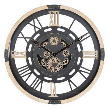 Reloj Mecánico De Madera D80cm