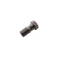 tornillo banjo m10x1 simple cabeza plana acero gris