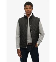 superdry para hombre m5012273a chaleco acolchado negro xxl casual poliester reciclado sostenible