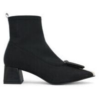 ezzio botines botin licra tacon 5 con aplique combinado para mujer