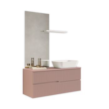 Composición Baño 4 Piezas Venere Rosa Polvo En Mdf