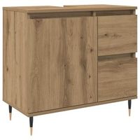 armario de bano  mueble de bano madera de ingenieria roble artisan 65x33x60 cm