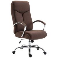 silla de oficina xl vaud en tela marron 73x65x115 cm clp