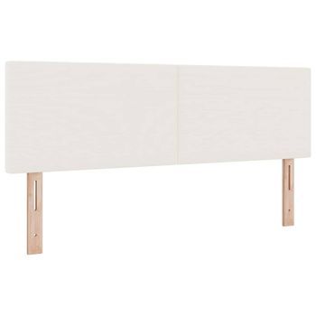 Cabecero Crema 160 Cm Tela De Pana Vidaxl