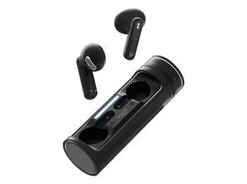 Auriculares True Wireless - Vieta Pro Rolling, Autonomía 19 h, Micrófono, USB-C, Bluetooth, Negro