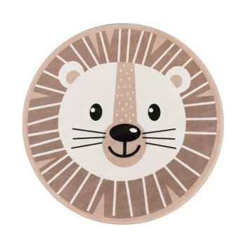 Alfombra infantil lavable Chiko beige 150 cm redondo