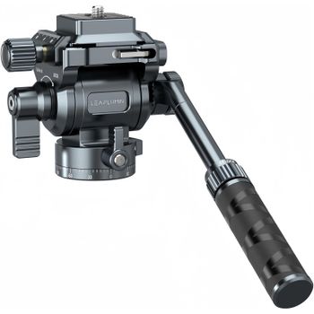 Lanxire Cabezal Fluido Trípode, Cabezal Pan/Tilt Metal con Placa Rápida Arca y Mango Telescópico para Cámara Video DSLR Videocámara