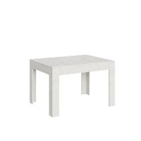 mesa extensible 90x120180 cm efecto madera blanco espatulado