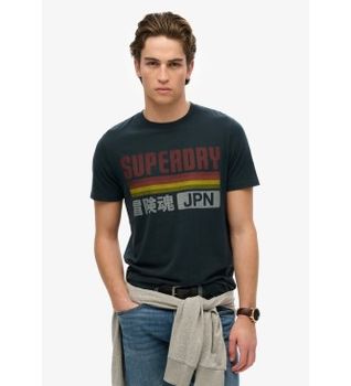 Superdry para hombre. M1012211A Camiseta Japan marino (M), Casual, Algodón, Manga corta