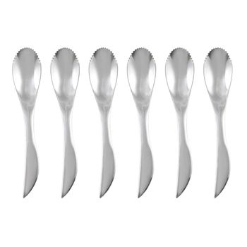 Cucharas inox kiwi/pomelo - lote de 6