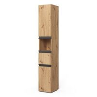 armario de bano torren 30 x 181 cm con 2 puertas vicco