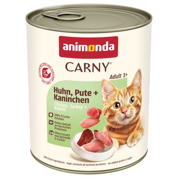 animonda Carny Adult 12 x 800 g - Pack Ahorro - Pollo, pavo y conejo