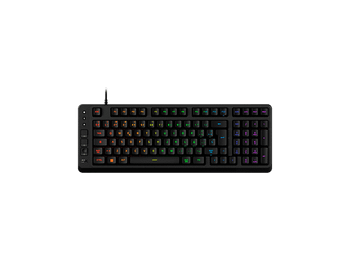 Teclado gaming - HyperX Eve 1800, membrana con iluminación RGB y teclas multimedia, Negro