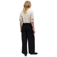 object pantalones yui long wide trousers - black para mujer