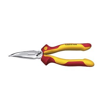 Wiha Alicates De Boca Semi-redonda Professional Electric Con Filo De Corte, Con Forma Curvada, Aprox. 40° (27425)