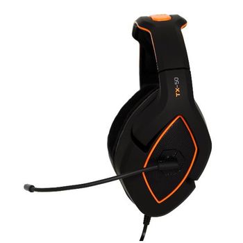Gioteck TX-50 Auriculares Alámbrico Diadema Juego Negro, Naranja