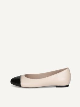CAPRICE Ballerina, metallic, made of Leather and textile with Block heel, Size 36