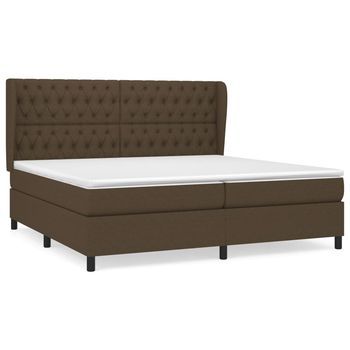 Cama Tapizada 203x203x128 Cm Tejido - Marrón