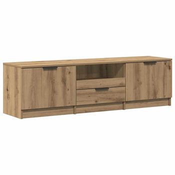 Mueble De Tv | Mueble De Salón Madera De Ingeniería Roble Artisan 140x35x40 Cm