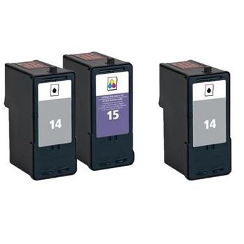 Compatible Multipack Lexmark X2670 Printer Ink Cartridges (3 Pack) -18C2090E