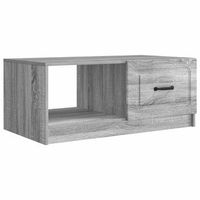 mesa de centro 90x50x37 cm madera - gris