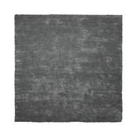 alfombra de pelo largo gris oscuro 200 x 200 cm moderna cuadrada demre