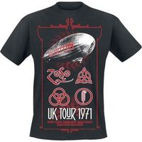 led zeppelin camiseta manga larga uk tour 71 para mujer