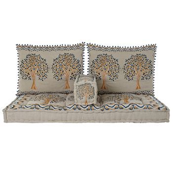 Sillon Set 4 Algodon 145x76x1 Arbol Desgastado