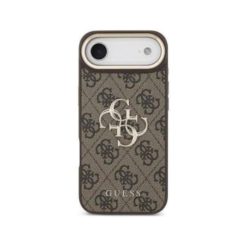 Funda para móvil Guess Air carcasa rígida marrón con logo dorado para iPhone 4G