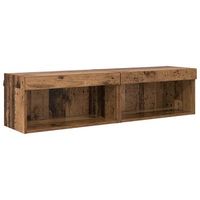 conjunto de mueble de tv 2 uds madera vieja vidaxl