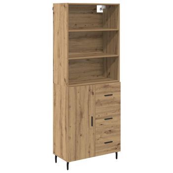 Aparador Alto 2 Pcs Roble Artisan 69,5 X 32,5 X 180 Cm Vidaxl