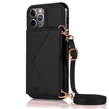 Cool Funda Colgante Wallet Negra para iPhone 11 Pro
