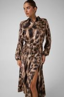 vestido largo marciano con estampado animal