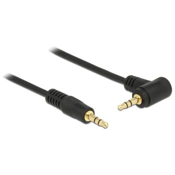 Cable de audio DeLOCK macho a macho 3,5 mm negro 5 m chapado en oro