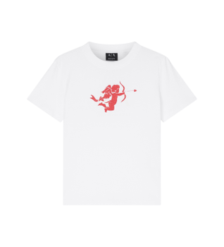 A|X Armani Exchange para mujer. XW002296AF17172U0002 Camiseta contrast blanco (XL), Casual, Algodón, Manga corta