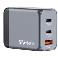 verbatim gnc-65 cargador gan 65w carga rapida gris