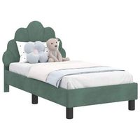 cama individual  cama para adulto  estructura de cama para ninos pequenos con cabecera verde mar
