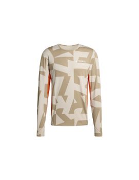 Camiseta de Montaña Adidas Multi Synthetic Hombre Cargo beige/blanco